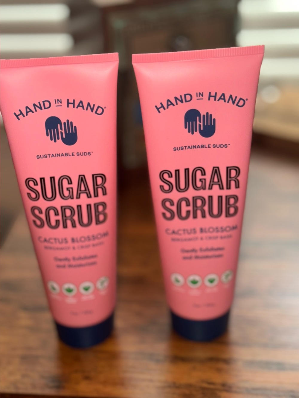 Set of 2 tubes Brand New Hand in Hand Sugar Scrub Cactus Blossom
